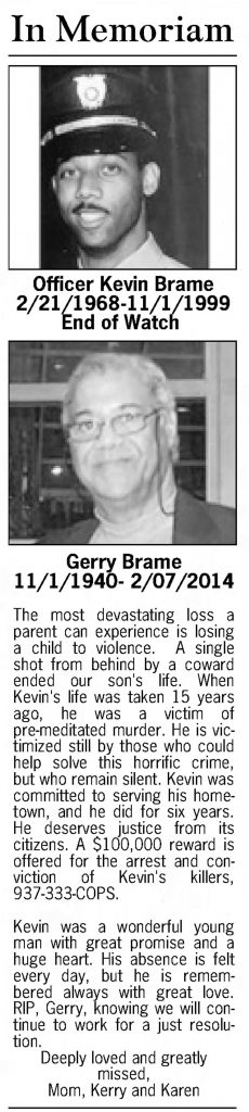 Dayton Daily News article titled In Memoriam 2014